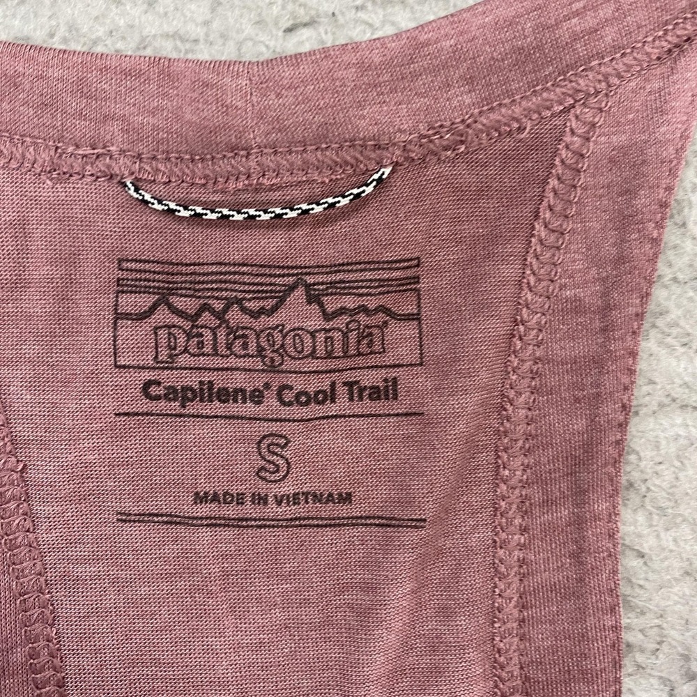 Patagonia Tank Top Womens Small Pink Capilene Cool Trail Racerback Workout - Picture 6 of 13